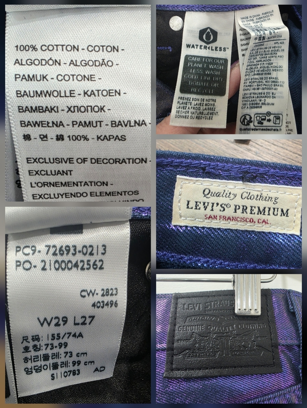 LEVI'S® Ribcage Straight Ankle Jeans  Purple Size 29 - Picture 15 of 15